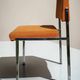 Chaise vintage design, structure tubulaire chromée, années 1960-1970