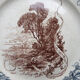 Art Nouveau plate Terre de Fer Choisy le Roi, Louis XIII model: Le Soir