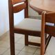 4 vintage brutalist chairs, reupholstered in cotton/linen.