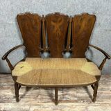 High-backed stepladder-type bench attributed to GALLÉ Emile (1846-1904), circa 1880-1890