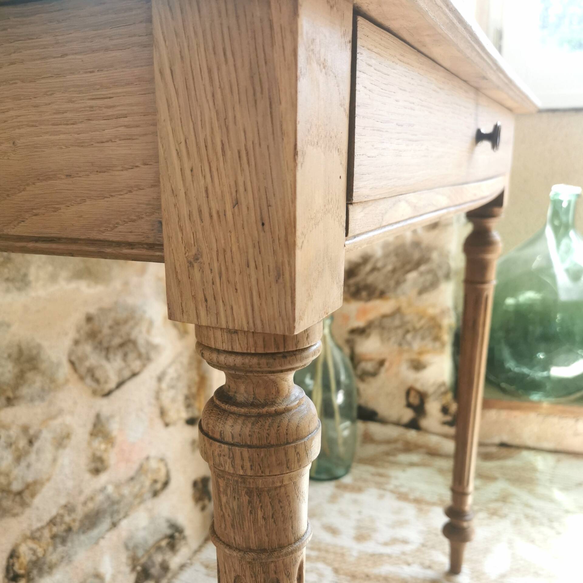 Coiffeuse Vintage en bois, entièrement restaurée