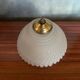 Antique Ceiling Light Sconce Molded Glass + Metal Support 70s Vintage #B845