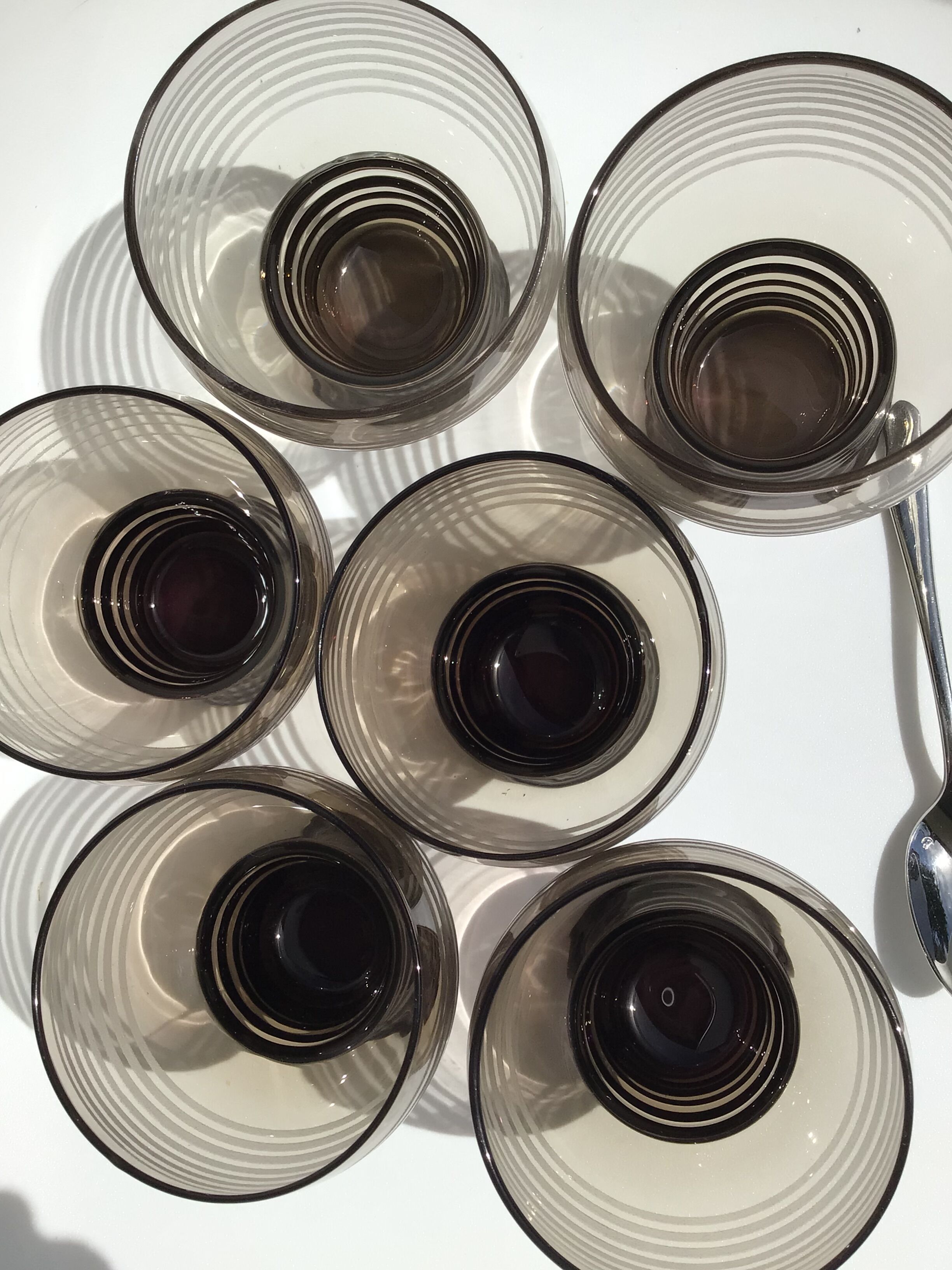 Set of 6 art deco water glasses