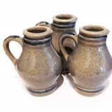 Set of 3 mini Betchdorf Alsace stoneware pitchers