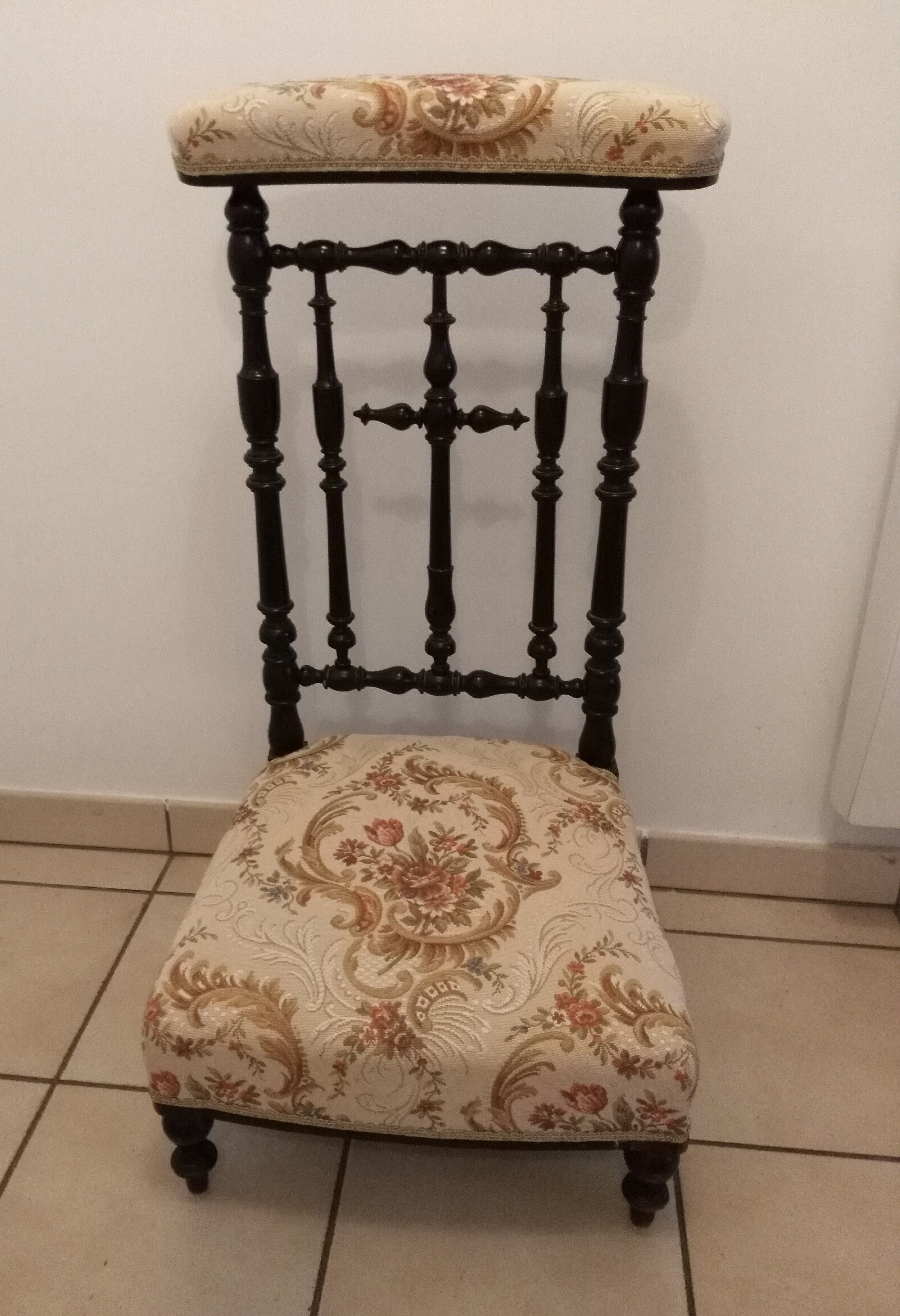 Prie-Dieu Napoleon III in blackened pear tree