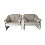 Paire de fauteuils Leolux design