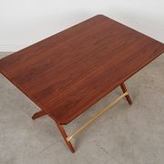 Table pliante en teck, design danois, années 1970, fabriquée au Danemark
