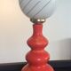 Lampe vintage en céramique et opaline années 60-70