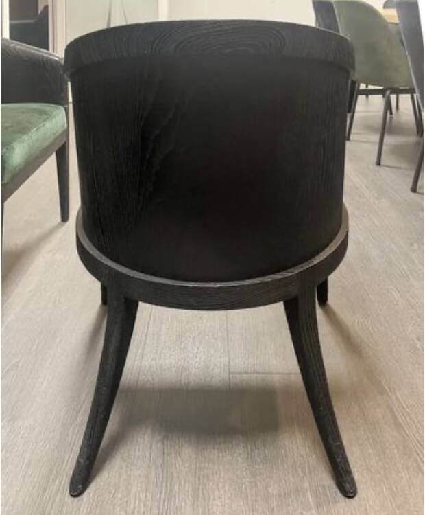 Gilles & Boissier Art Deco armchair in cedar and velvet