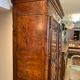 Bressane cabinet dated 1863, in walnut, ash and ash magnifying glass
