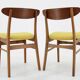 1960s Pair of Danish Teak Chairs, Restored