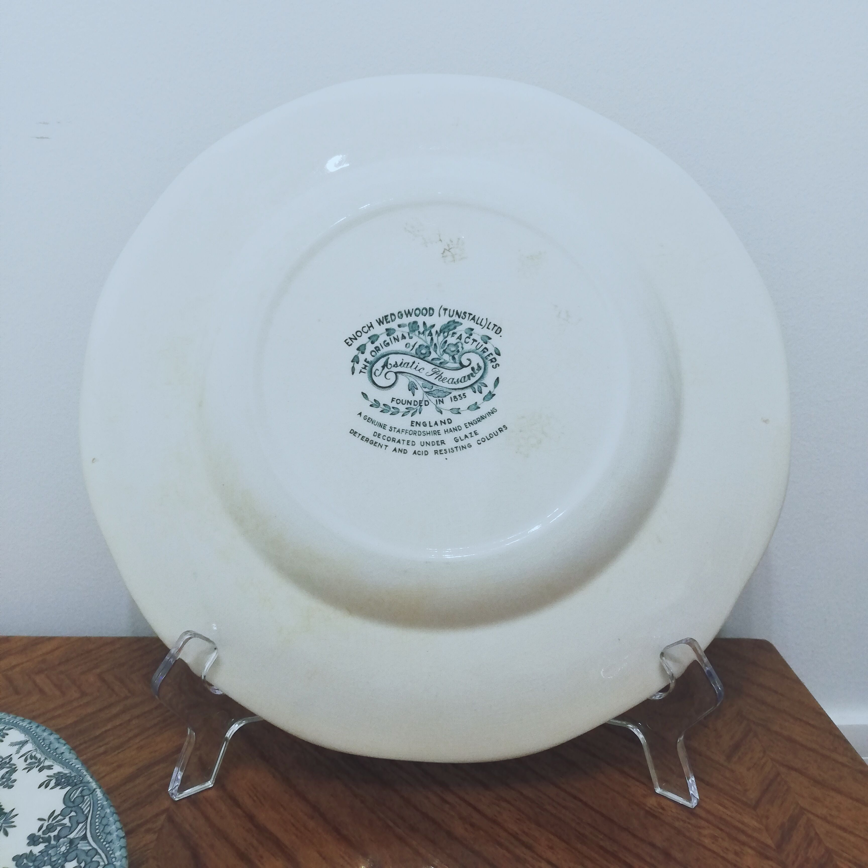 6 earthenware plates Enoch Wedgewood décor "asiatic pheasants"