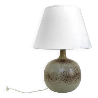 Imposing pyrite stoneware lamp, France, circa 1960