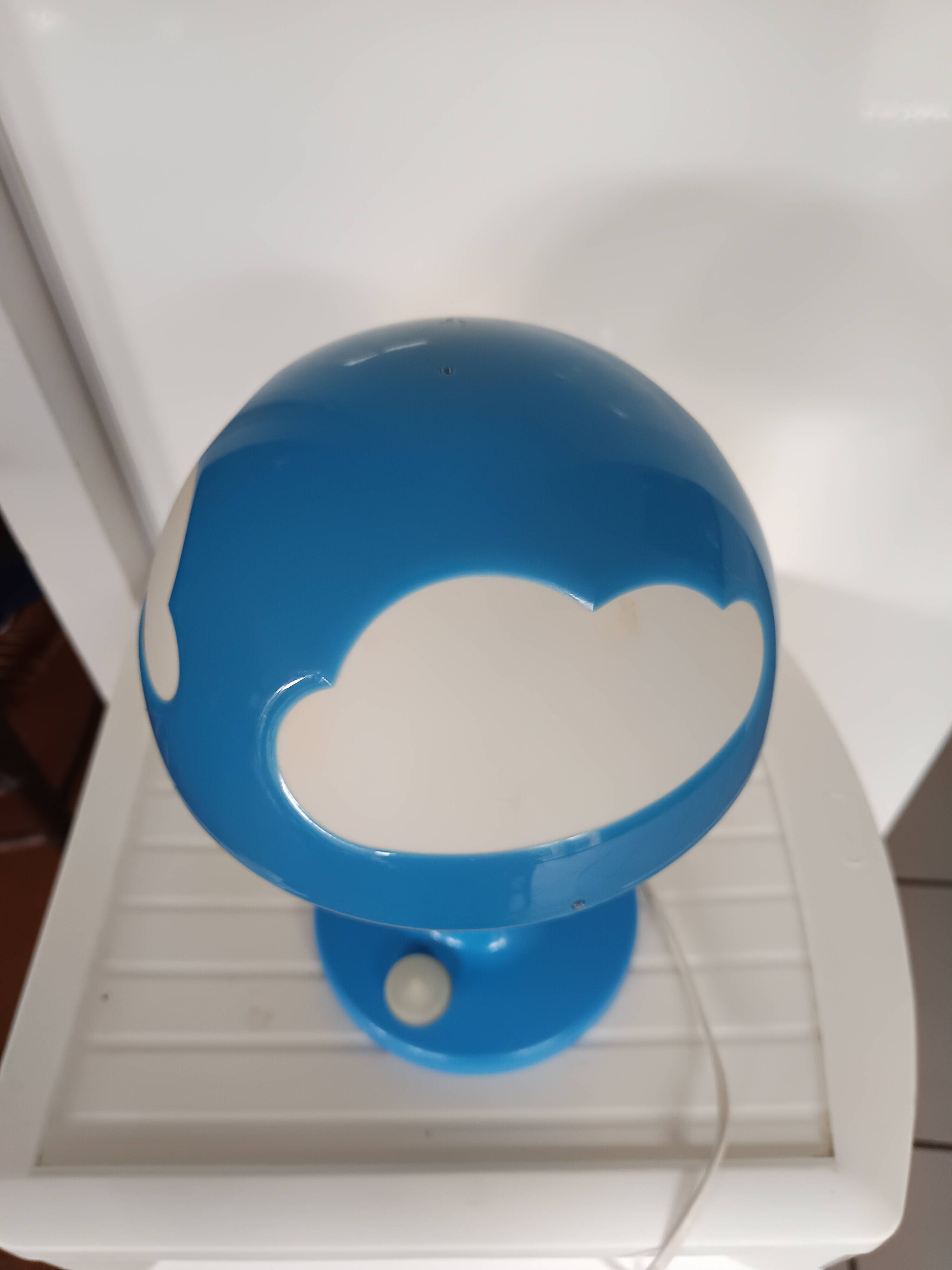 IKEA SKOJIG blue vintage lamp – Space Age design / 2000s