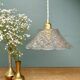 Vintage molded glass lampshade pendant light - tableware collection -