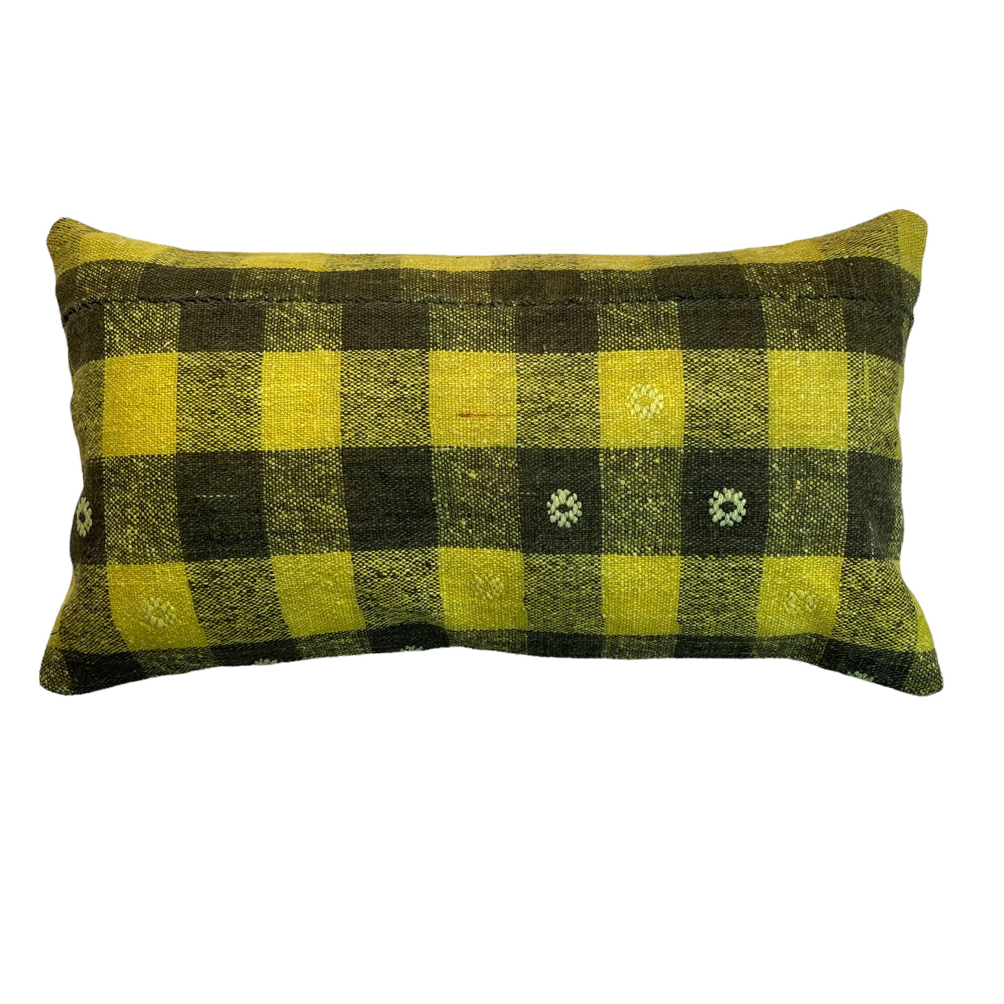 Vintage turkish kilim cushion cover , 30 x 60 cm