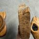 Set de 4 miroirs organiques brutalistes en bois années 50