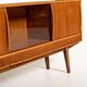Scandinavian teak sideboard with smoked glass, 1950s–60s