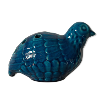 Vase pique flower ceramic design blue bird