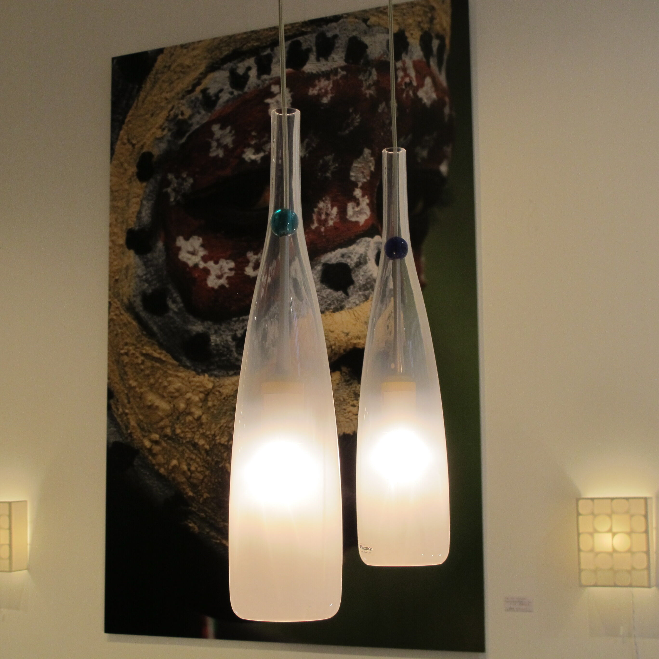 Pair of Murano glass - 1970 Mazzega suspension