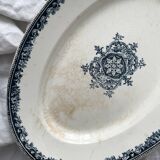 Plat ovale en terre de fer "Service Guirlande" JVB Jules Vieillard Bordeaux
