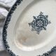 Oval ironstone dish "Guirlande Service" JVB Jules Vieillard Bordeaux