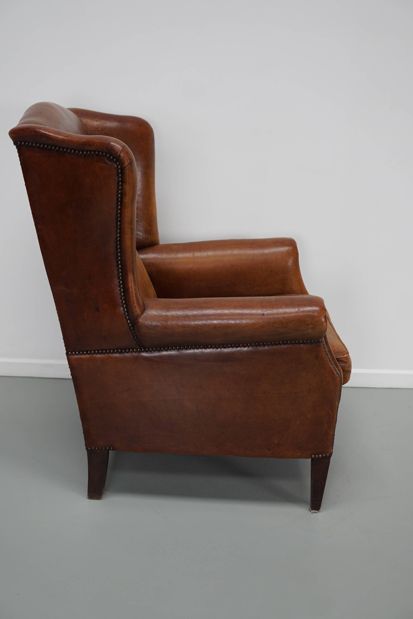 Vintage Dutch Cognac Colored Leather Vintage Dutch Cognac Colored Leather Club ChairClub Chair