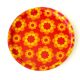 Very vintage metal serving tray from the 70s Orange flowers