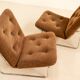 Pair of brown "666" low chairs by Kho Liang for Artifort 70's