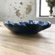Plat feuille céramique bleue Vallauris