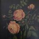 Pair of still lifes, oils on cardboard, late 19th century, bouquets of flowers