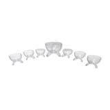Set of Seven Crystal Serving Bowls by Taddei Sestini for Kristall Krisla