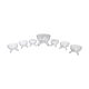 Set of Seven Crystal Serving Bowls by Taddei Sestini for Kristall Krisla