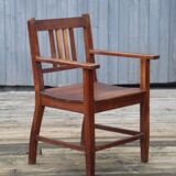 Chair Reconstruction solid oak France 1950