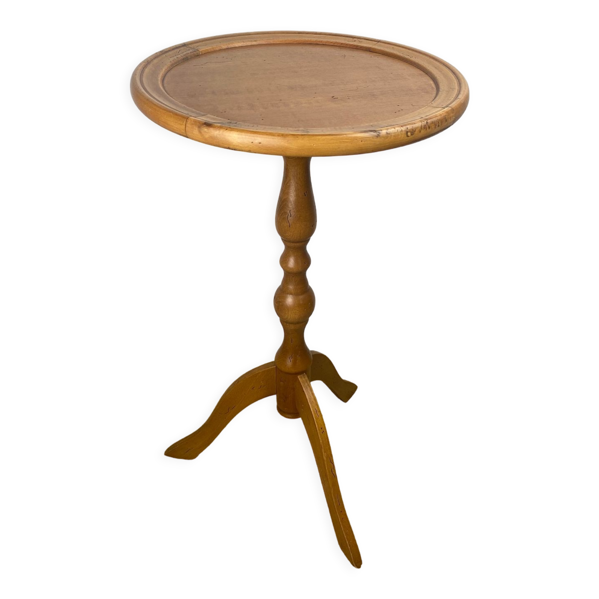 Solid wood tripod pedestal table 1900