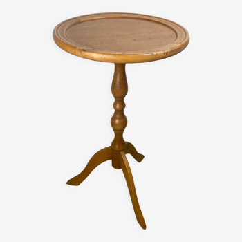 Solid wood tripod pedestal table 1900