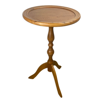 Solid wood tripod pedestal table 1900