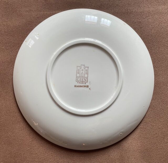 4 plates Gien "harmony" 1970