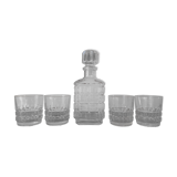 Vintage whiskey decanter and glasses
