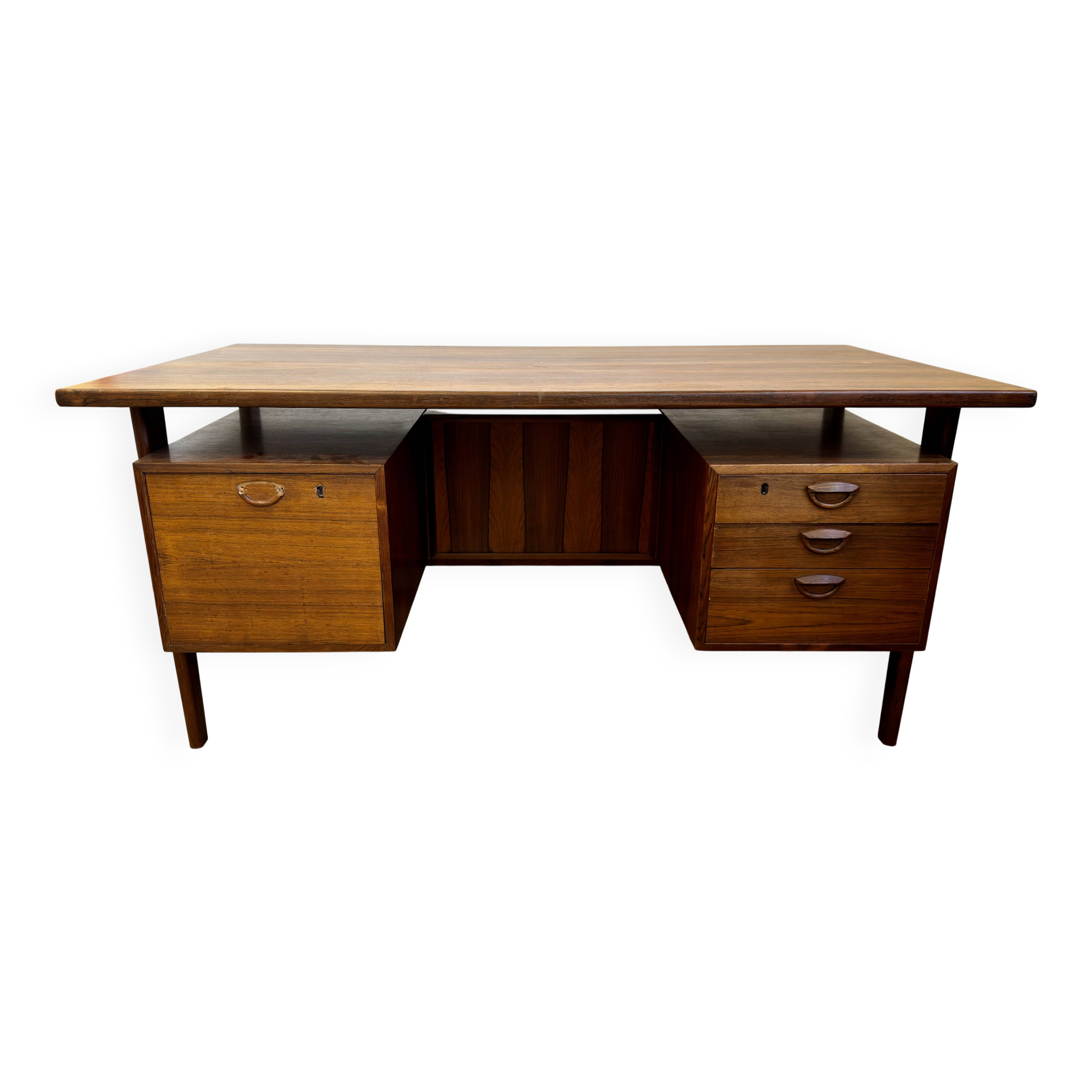 Bureau scandinave en palissandre par Kai Kristiansen pour Feldballes, 1960