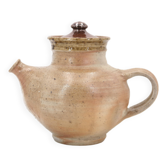 Large stoneware teapot by Pierre Digan, La Borne 1960s