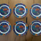 6 Assiettes design SO FRENCH, décor du Galion