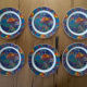 6 SO FRENCH designer plates, Galion decor