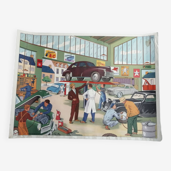 School poster "the mechanic/the station" 56x76