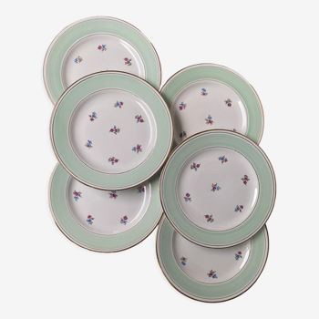 Set of 6 flat plates l'Amandinoise