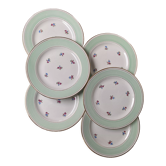 Set of 6 flat plates l'Amandinoise