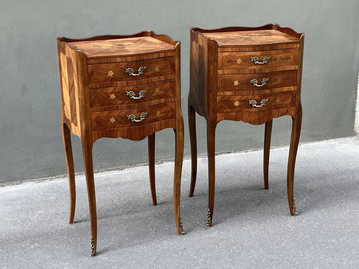 Pair of Louis XV style bedside tables