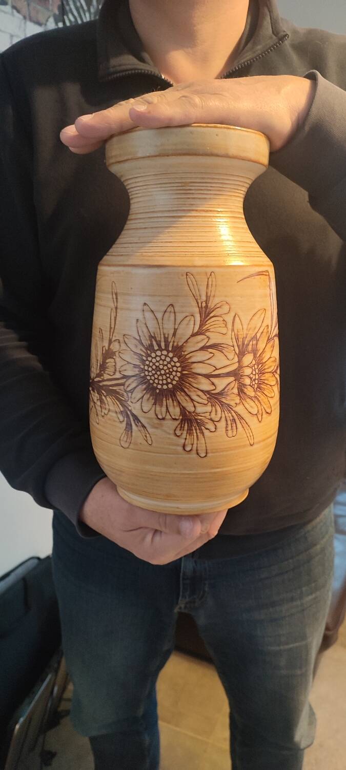 Large Vallauris vase signed by Jacques Fonck and Jean Matéo, 1950s.