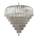 Lustre en verre de murano triedro transparent