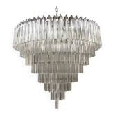 Lustre en verre de murano triedro transparent
